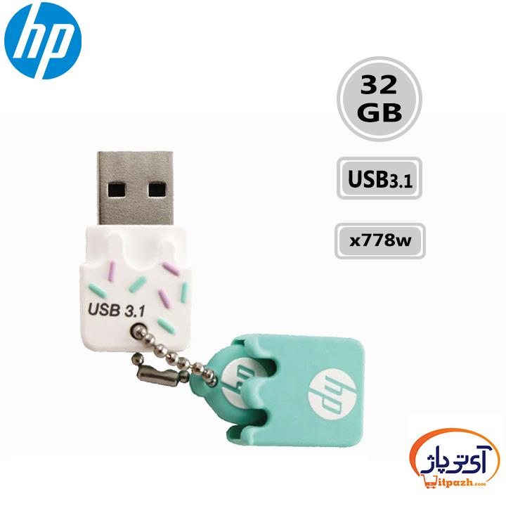 فلش مموری اچ پی مدل x778w ظرفیت 32 گیگابایت HP x778w Flash Memory - 32GB